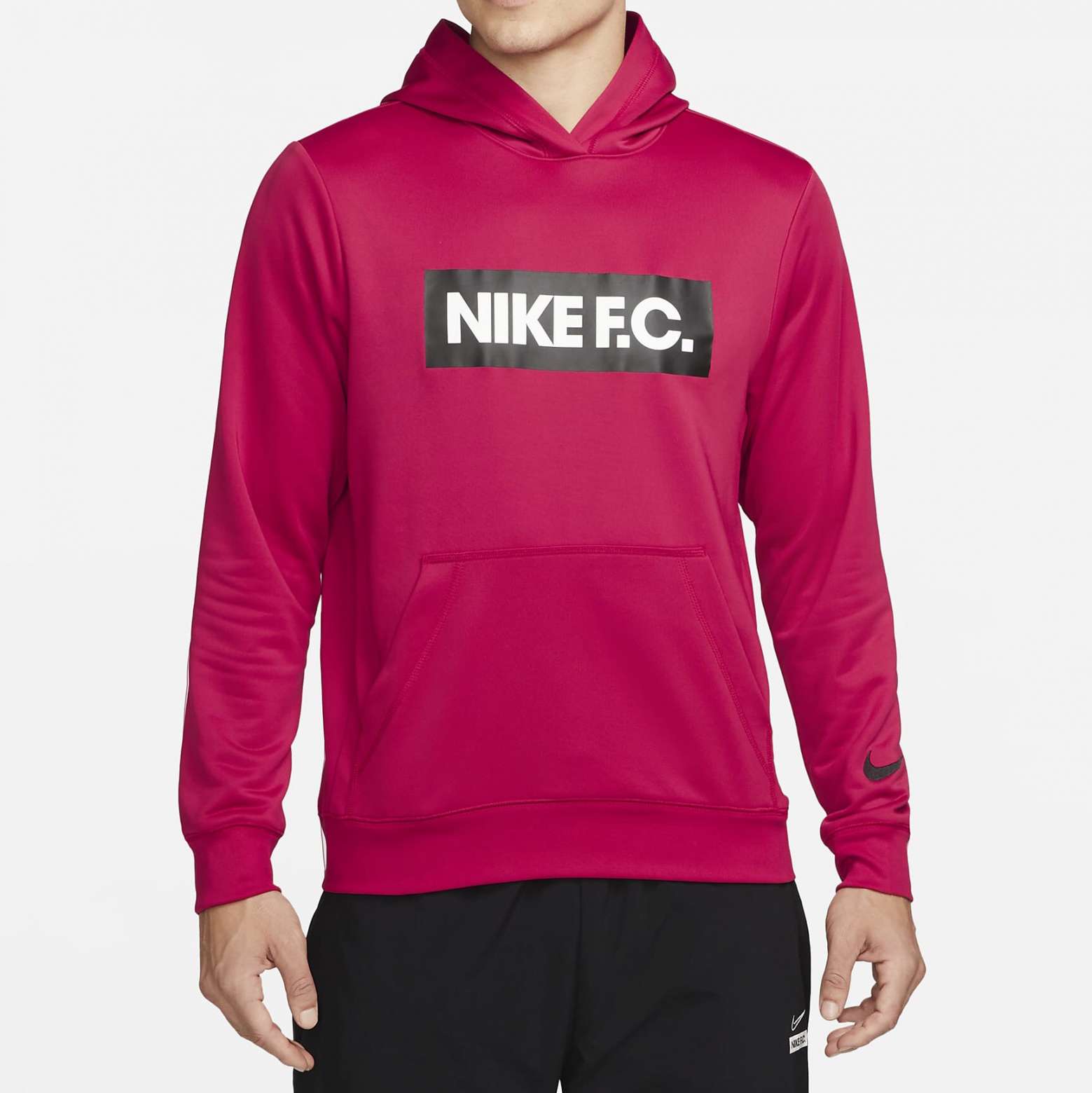 Pink nike fc hoodie deals